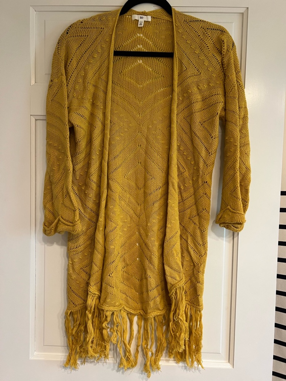 BP Nordstrom Fringe Open Cardigan